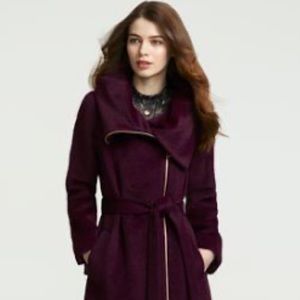 Beautiful Wool & Alpaca Aubergine Coat